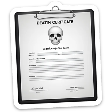 death certificate sticker