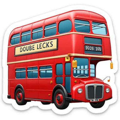 красный двухэтажный автобус из United Kingdom  sticker