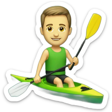 Zelensky is sitting on a kayak sticker