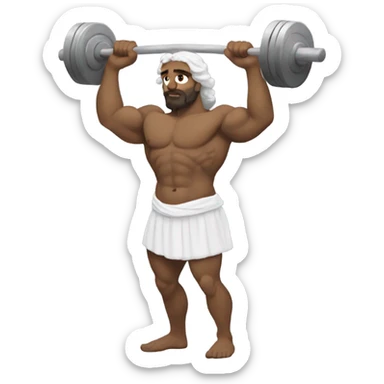 Greek god weightlifting  sticker