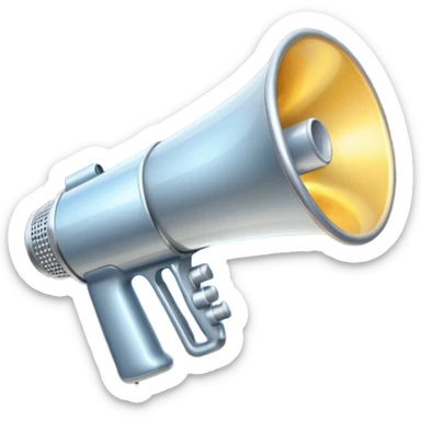 megaphone with sparkles sticker