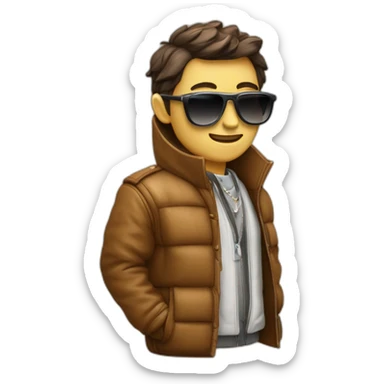 Une montre de luxe et un manteau en cuir sticker