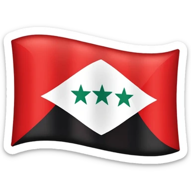 Syrian flag the red one  sticker
