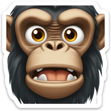 angry chimpanzee sticker
