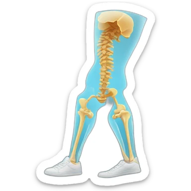 Xray of a broken leg sticker