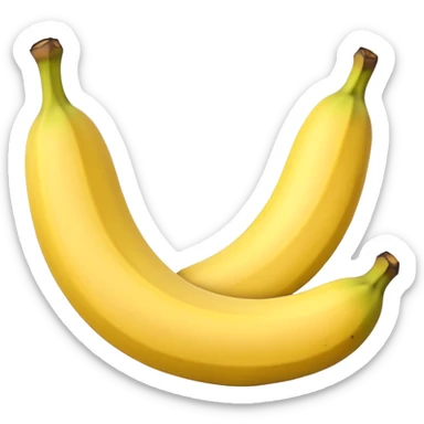 half banana cut lengthwise sticker