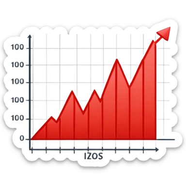 graph with line going down and the line being red sticker