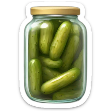 jar of marinated pickles sticker
