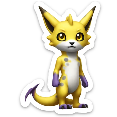 Lombax-Renamon full body with spots sticker