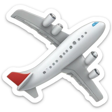 Plane traveling across globe sticker