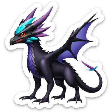 Shiny Dark Nargacuga-Noivern-Hybrid (Full body) sticker