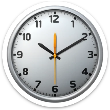 clock showing 7 am sticker