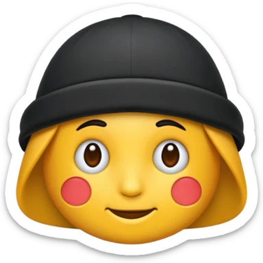 Siyah şapka sticker