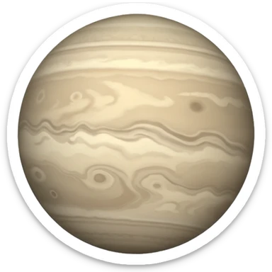 Venus planet emoji, pale warm grey sphere, gentle haze, soft cloudy appearance, simple and round, no text sticker