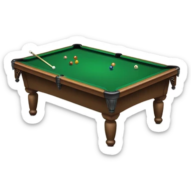 Billiard table with person swimming on it sticker