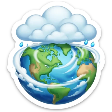 earth spinning sticker