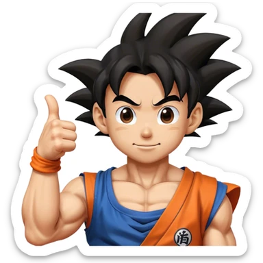 Goku thumbs up sticker