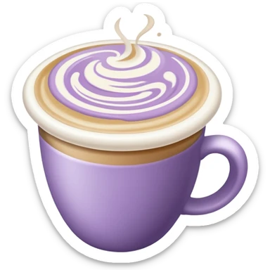 Pale purple coffe Latte  sticker