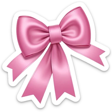 pink iphone with ribbon sticker