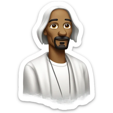 Snoop dog but white  sticker