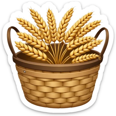 Wheat grain basket sticker