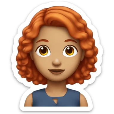 Pretty Venezuelan girl with red hair sticker