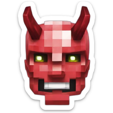 Minecraft Devil May Cry Head Skin sticker