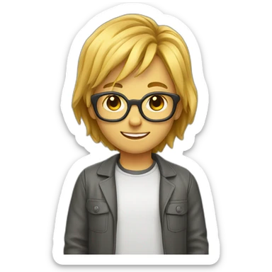 young Creative working in ad agency with a good hai sticker