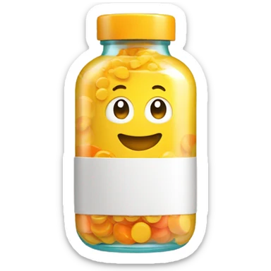 an opaque bottle of vitamins sticker