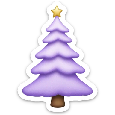 Pastel purple christmas tree sticker
