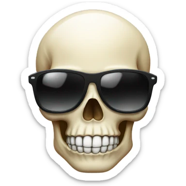 Skull with sunglasses  sticker