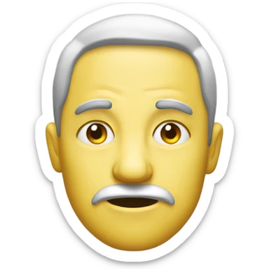 create a classic yellow emoji face for side eye. like your annoyed with that person but still love them  sticker