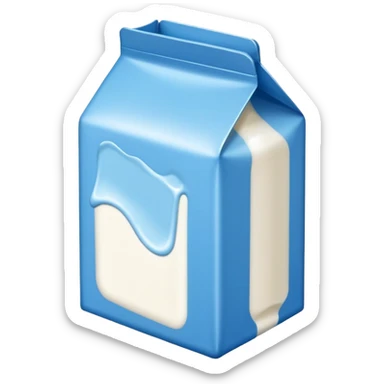 blue milk tetra pack  sticker