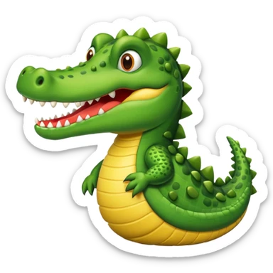 code writing crocodile sticker