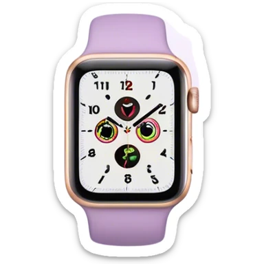 Apple Watch light purple sticker