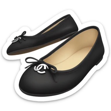 Black Chanel ballet flats sticker