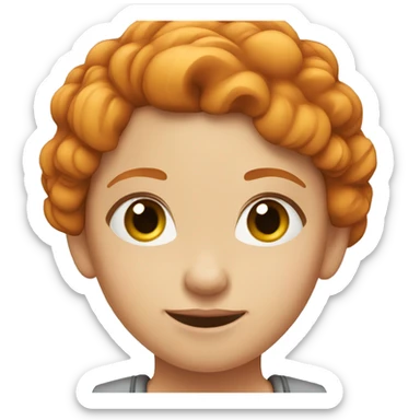 Pretty ginger girl sticker