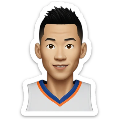 Jeremy Lin in a knicks uniform sticker