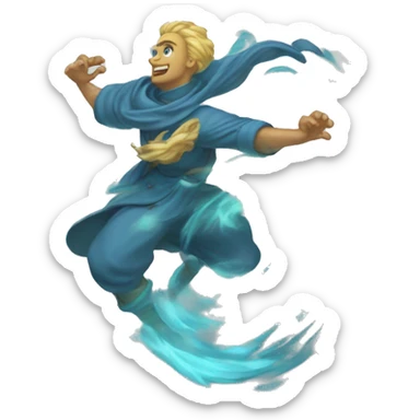Tempest Gale (Air Elemental Whirling Wind Character)

A transparent, swirling figure with gusting limbs, Tempest Gale is constantly in motion, with bursts of wind and a soft whistle echoing wherever it goes. sticker
