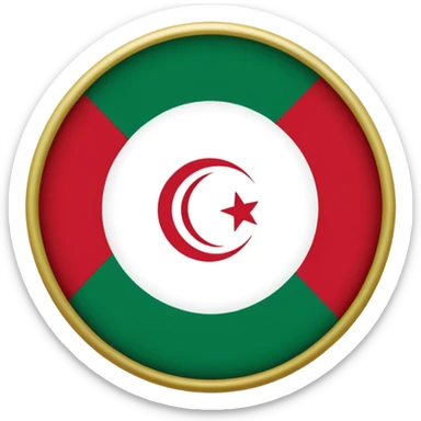 circle iranian flag green white and red  sticker