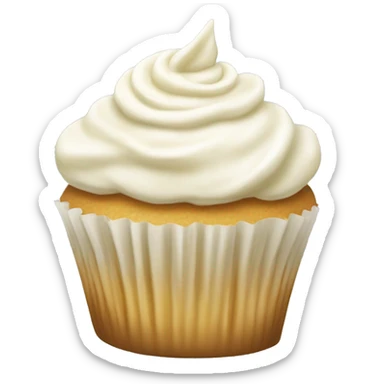 vanilla cupcake with vanilla frosting sticker