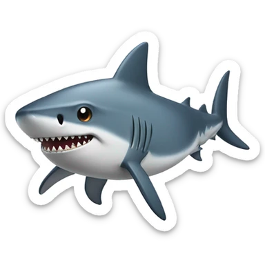 shark with tophaty sticker