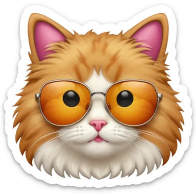 Cat with sunglasses sticker