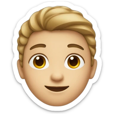 gender neutral face close-up sticker