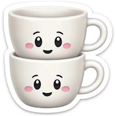 two stacked cups sticker