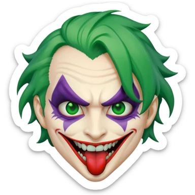 Face sticker it’s tongue out like evil joker sticker