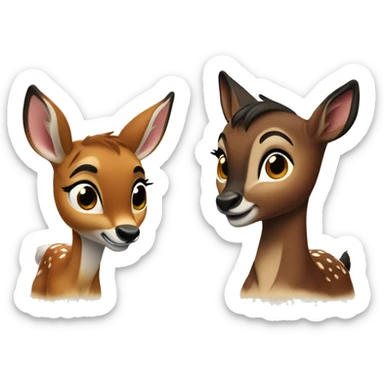 Bambi and Faline sticker