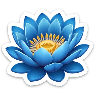 Blue lotus emoji sticker