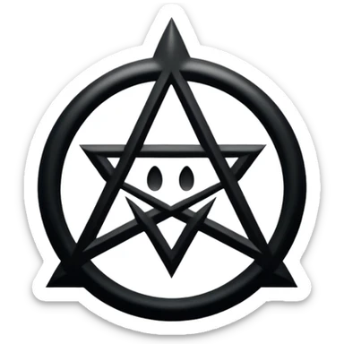 crea un emoji di  un simbolo tatuagio collegato a  lucifero


 sticker