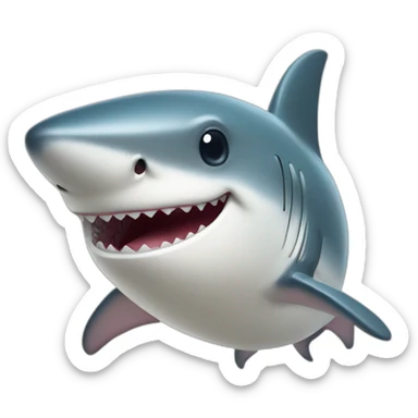Un mignon petit requin souriant sticker